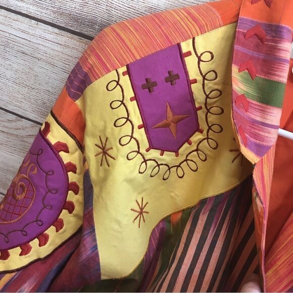 ADAM DOUGLASS ADRIANNA PAPELL BOHO EMBROIDERED BLAZER‎ - Picture 13 of 14